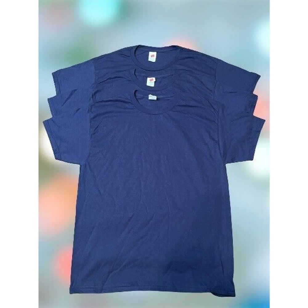 Hanes Dark Slate Blue T-Shirts 3PK, Large, Crew Neck, Unisex, New